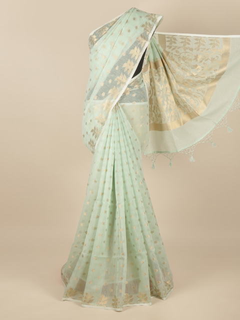 

Pothys Green Woven Design Cotton Blend Saree