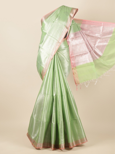 

Pothys Green & Pink Ethnic Motifs Tissue Saree