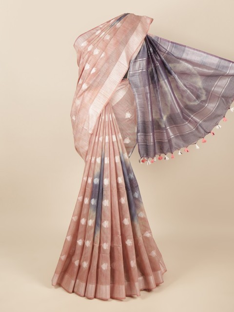 

Pothys Brown & Grey Ethnic Motifs Zari Jute Cotton Saree