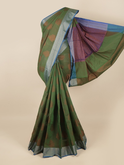 

Pothys Green & Blue Woven Design Saree