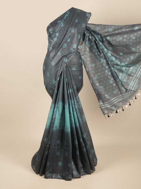 

Pothys Blue Jute Cotton Saree