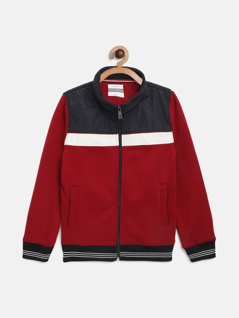 

Octave Boys Maroon & Black Colourblocked Sweatshirt