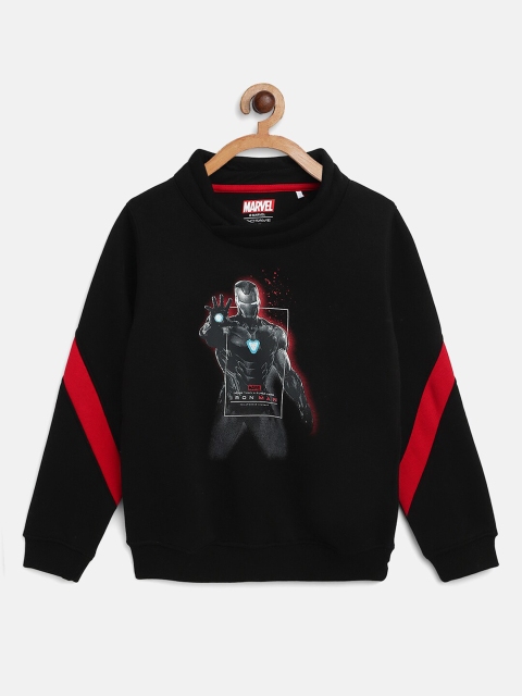 

Octave Boys Black Iron Man Printed Sweatshirt