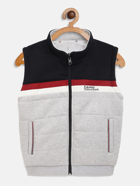 

Octave Boys Grey & Black Colourblocked Sweatshirt