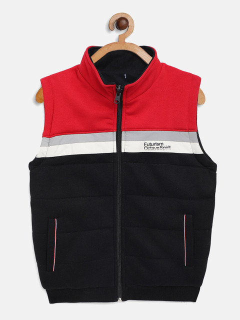 

Octave Boys Navy Blue & Red Colourblocked Sweatshirt