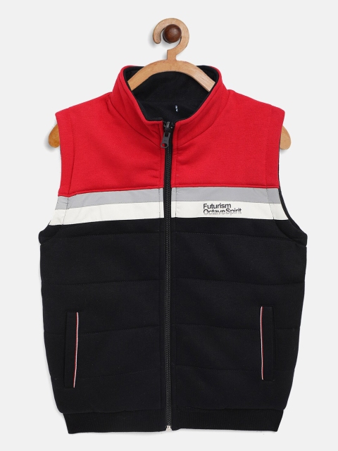 

Octave Boys Navy Blue Colourblocked Sleeveless Sweatshirt