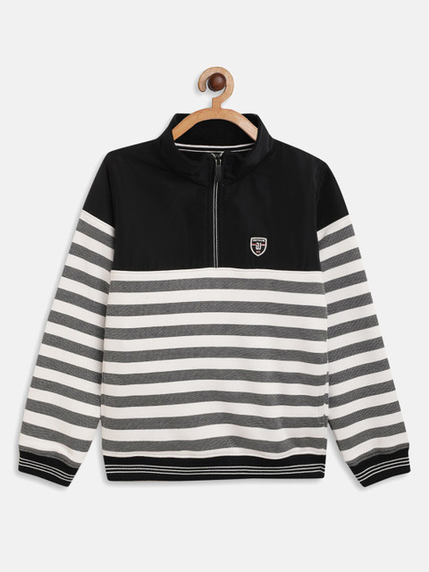 

Octave Boys Navy Blue Striped Sweatshirt