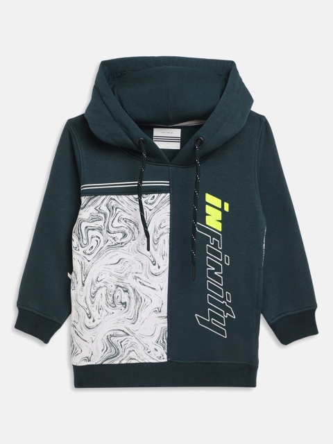 

Octave Boys Blue Printed Hooded Sweatshirt