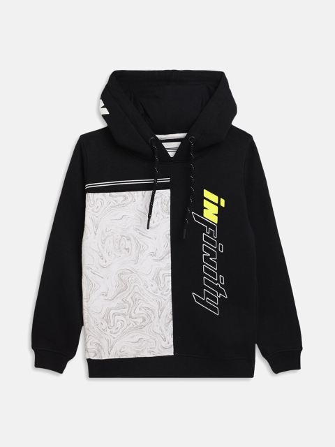 

Octave Boys Navy Blue Printed Hooded Sweatshirt