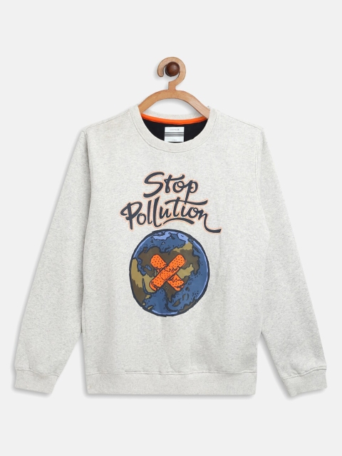 

Octave Boys White Printed Sweatshirt