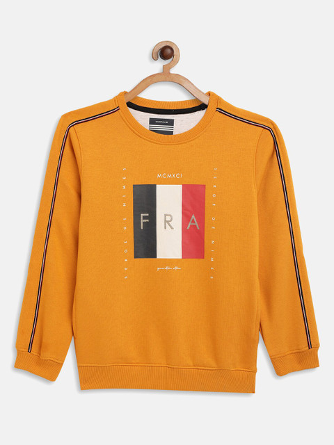 

Octave Boys Yellow Graphic Printed Sweatshirt