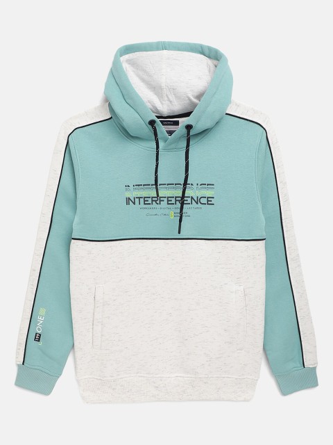 

Octave Boys Teal Colourblocked Hooded Sweatshirt