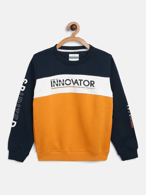 

Octave Boys Yellow Colourblocked Sweatshirt