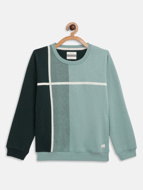 

Octave Boys Teal Colourblocked Sweatshirt