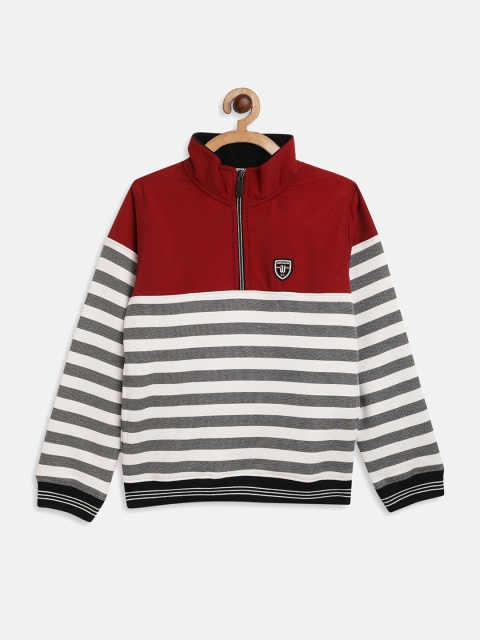 

Octave Boys Maroon Striped Sweatshirt