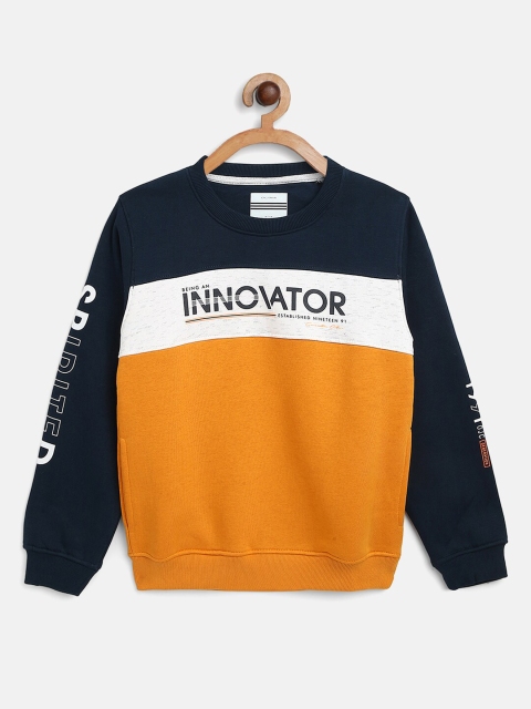 

Octave Boys Yellow Colourblocked Sweatshirt
