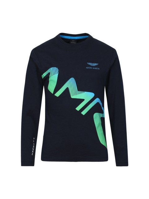 

HACKETT LONDON Boys Navy Blue Printed Pure Cotton T-shirt