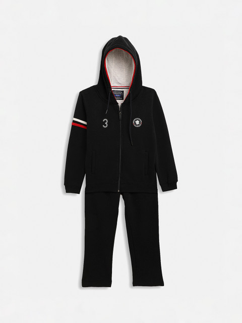 

Octave Boys Navy Blue Solid Cotton Track Suit