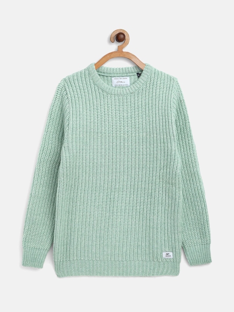 

Octave Boys Green Ribbed Acrylic Pullover