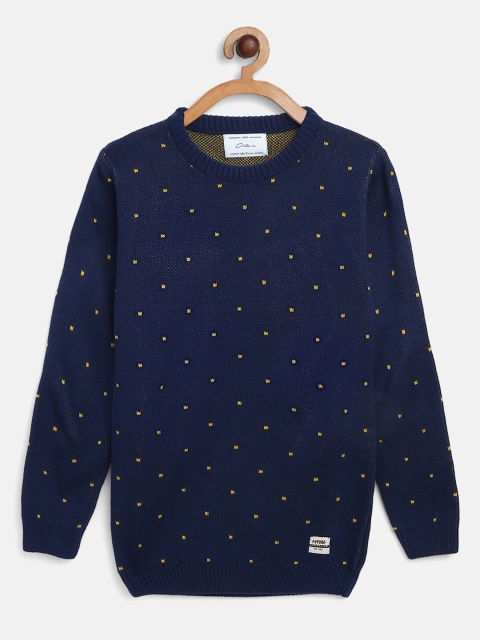 

Octave Boys Blue & Yellow Quirky Printed Acrylic Pullover