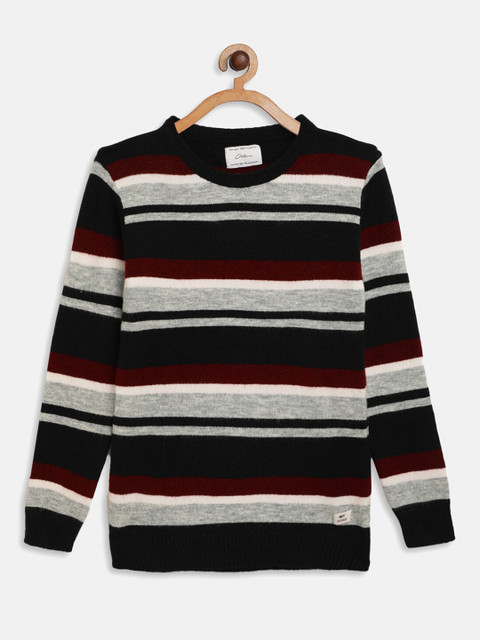 

Octave Boys Navy Blue & Grey Striped Pullover