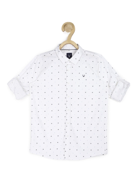 

Allen Solly Junior Boys White Slim Fit Opaque Printed Casual Shirt