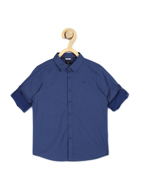 

Allen Solly Junior Boys Navy Blue Slim Fit Casual Shirt