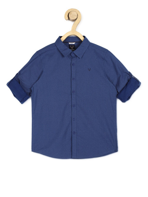 

Allen Solly Junior Boys Navy Blue Slim Fit Casual Shirt