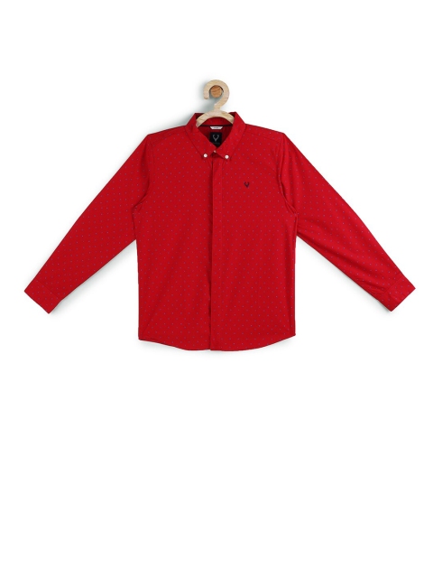 

Allen Solly Junior Boys Red Slim Fit Micro Ditsy Printed Opaque Cotton Casual Shirt