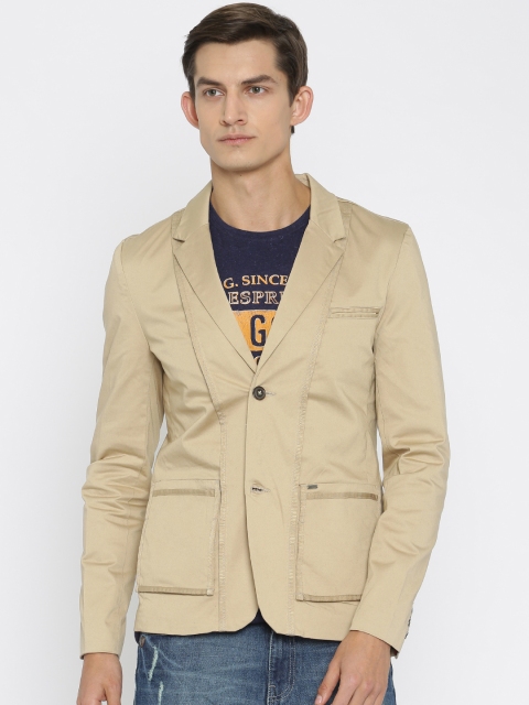

Lee Beige Single-Breasted Blazer
