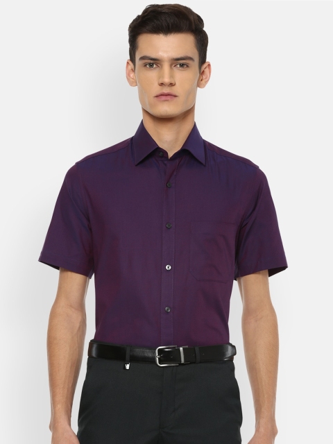 

Louis Philippe Men Purple Pure Cotton Formal Shirt