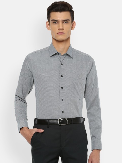 

Louis Philippe Men Grey Slim Fit Pure Cotton Formal Shirt