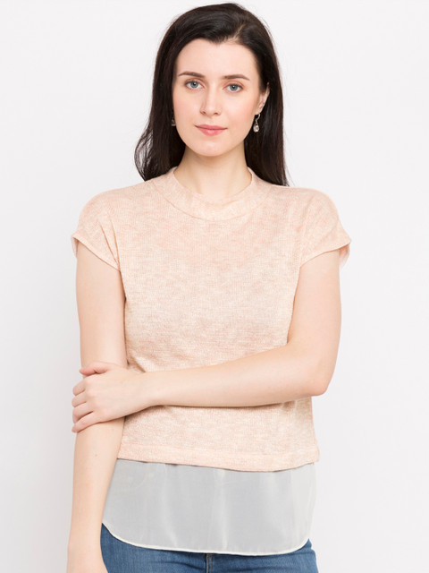 

Jealous 21 Women Cream-Coloured Solid Top
