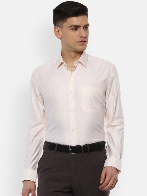 

Luxure by Louis Philippe Men Yellow Striped Formal Shirt