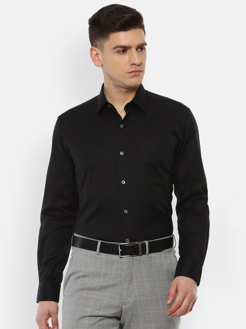 

Luxure by Louis Philippe Men Black Formal Shirt