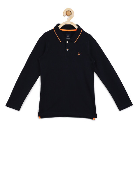 

Allen Solly Junior Boys Black Polo Collar Cotton T-shirt