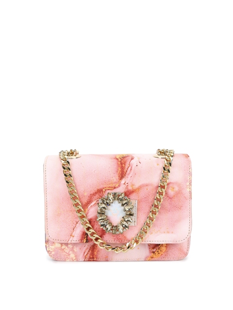 

MIO Borsa Women Pink Embellished Box Clutch
