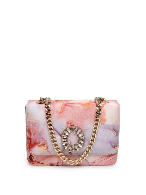 

MIO Borsa White & Pink Printed Purse Clutch