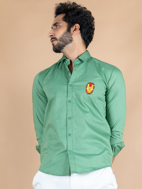 

Tistabene Men Green Casual Shirt