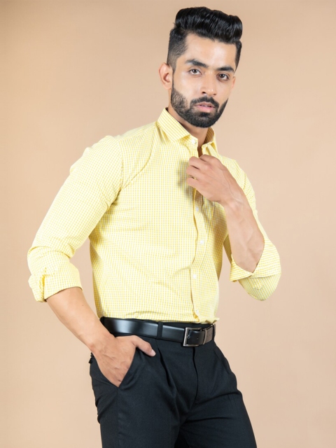 

Tistabene Men Yellow Striped Casual Shirt