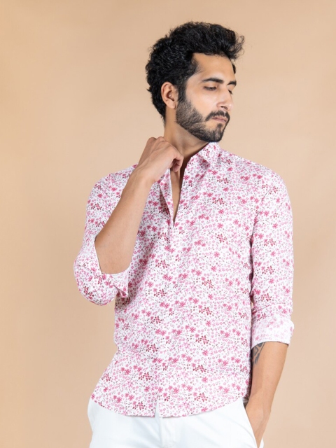 

Tistabene Men Pink Floral Printed Casual Shirt