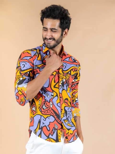 

Tistabene Men Multicoloured Abstract Printed Casual Shirt, Multi