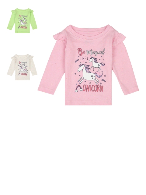 

Bodycare Kids Girls 3 Unicorn Printed T-shirt, Pink