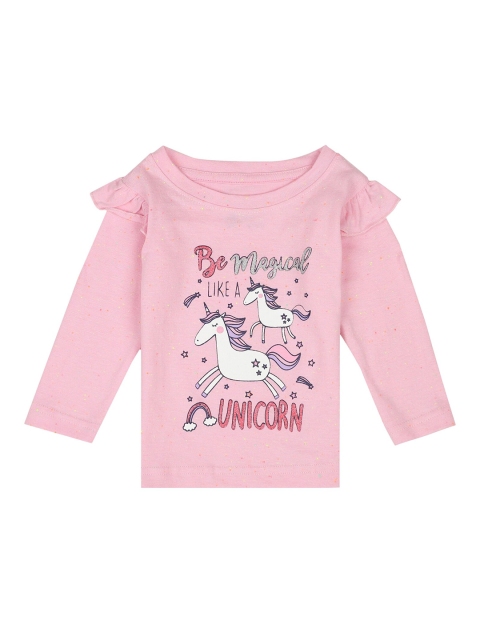 

Bodycare Kids Girls Pink Unicorn Printed T-shirt