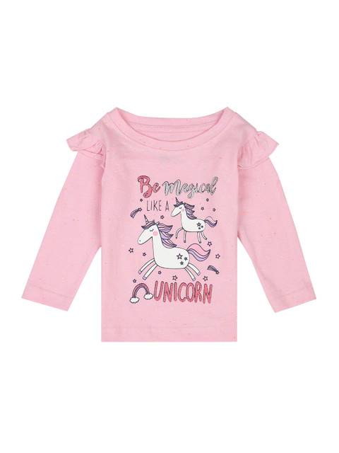 

Bodycare Kids Girls Pink Unicorn Printed T-shirt