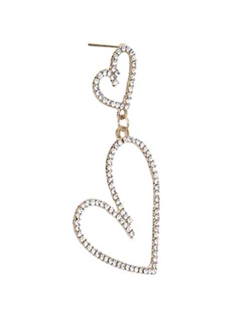 

Kazo Gold-Toned Heart Shaped Drop Earrings
