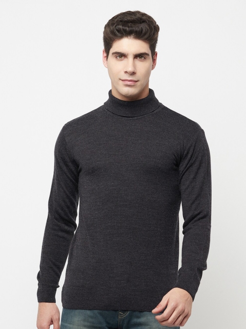 

METTLE Men Grey Acrylic Pullover