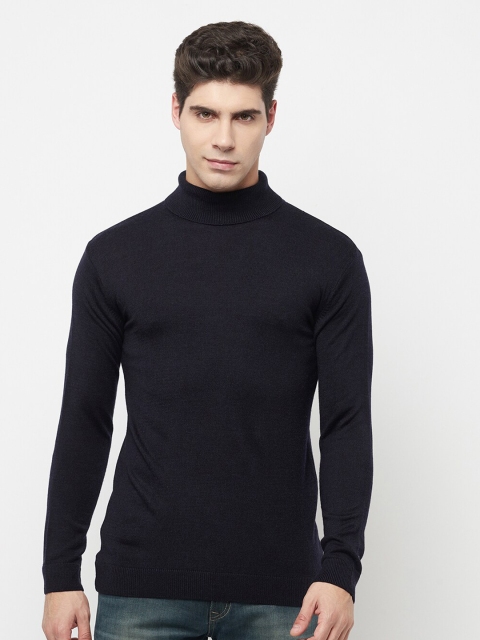 

METTLE Men Navy Blue Pullover