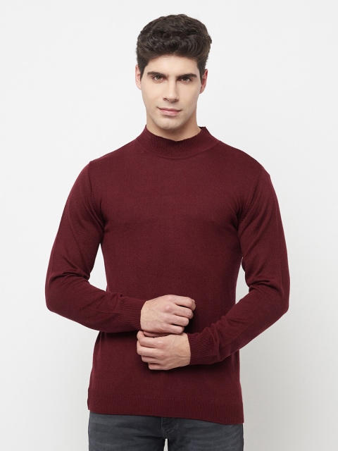 

METTLE Men Maroon Acrylic Pullover