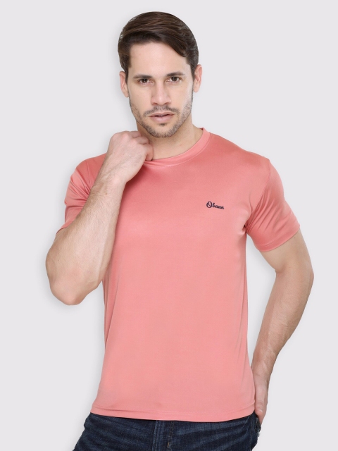 

Obaan Men Peach-Coloured Dri-FIT T-shirt